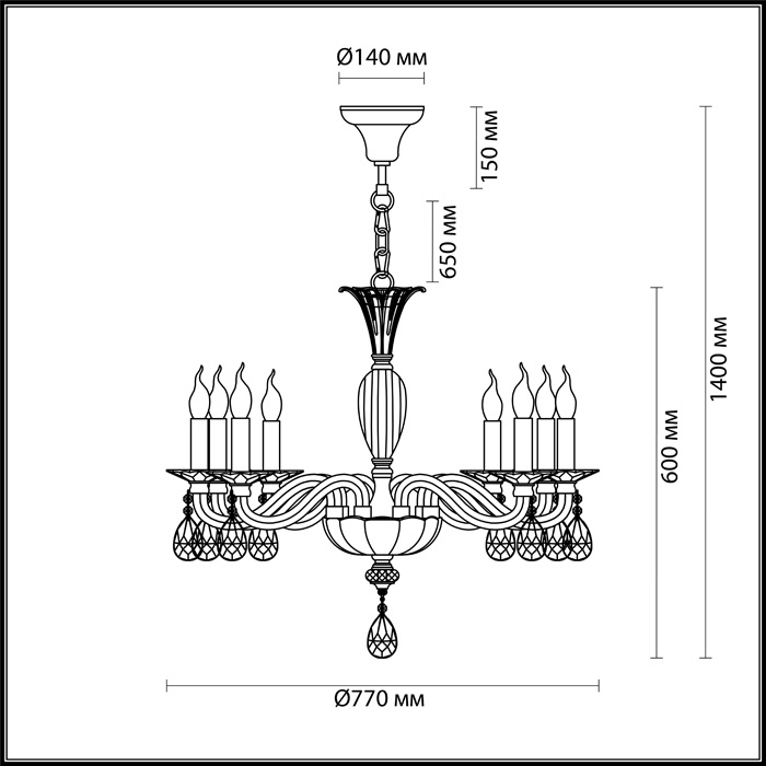 Подвесная люстра Odeon Light Elefi 4600/8