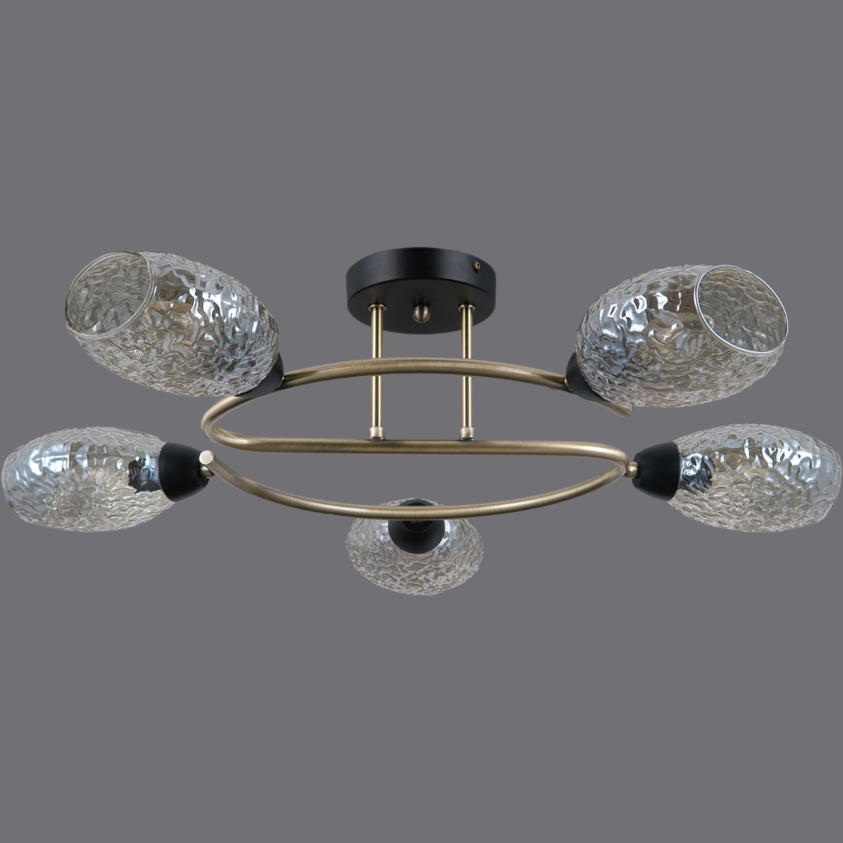 Люстра на штанге Illumico IL0300-5CSQ-79 BK AB УЦ