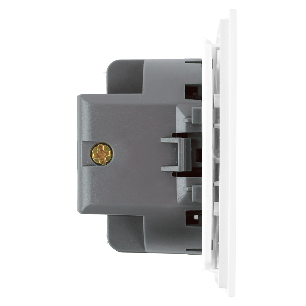 Выключатель 1-клавишный самовозвратный (механизм) Stekker Мия 250В 10А RSW10-3112-01 белая магнолия 50572