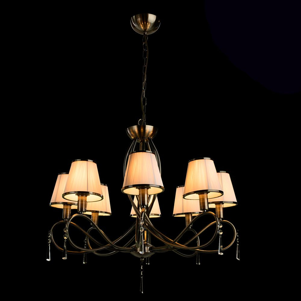 Подвесная люстра с абажуром из ткани Arte Lamp Logico A1035LM-8AB