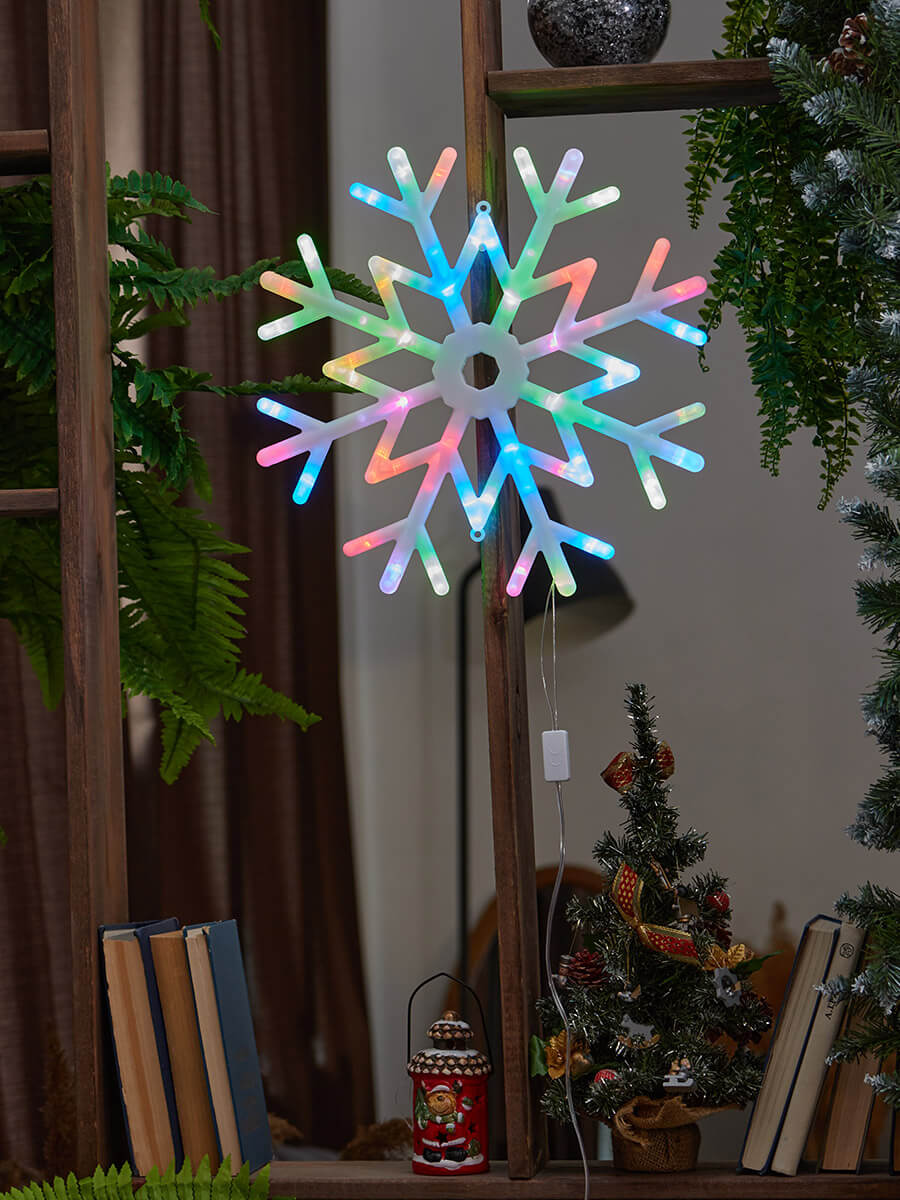 Подвесной светодиодный светильник «Снежинка» Uniel (UL-00007250) ULD-H4040-048/DTA RGB IP20 Snowflake