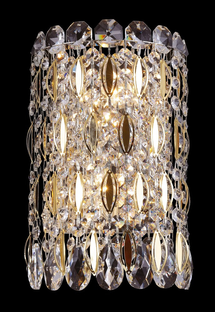Настенный светильник Crystal Lux Lirica AP2 Chrome/Gold-Transparent