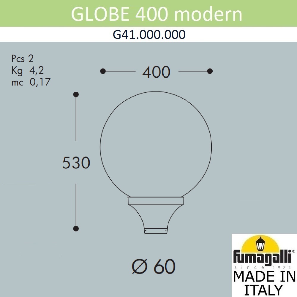 Уличный светильник Fumagalli Globe G41.000.000.AYE27
