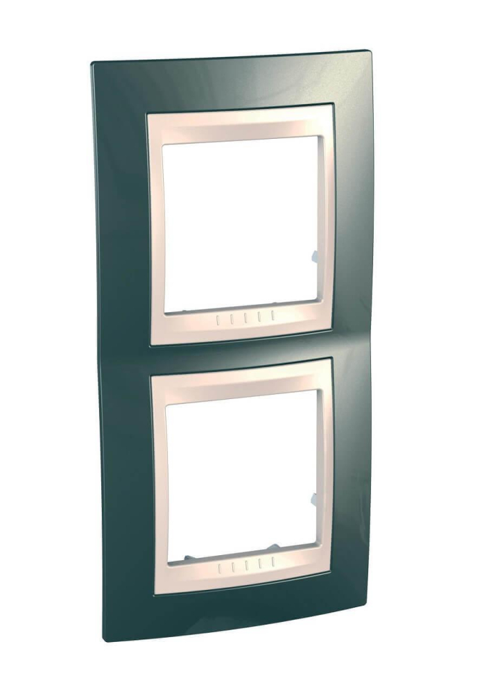 Рамка 2-постовая вертикальная Schneider Electric Unica Хамелеон MGU6.004V.524