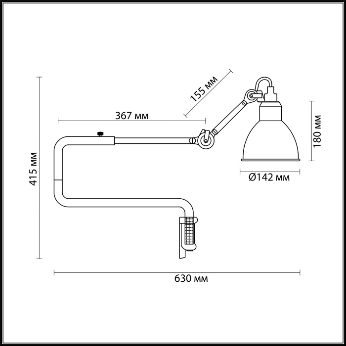 Настольная лампа Odeon Light Arta 4125/1WB