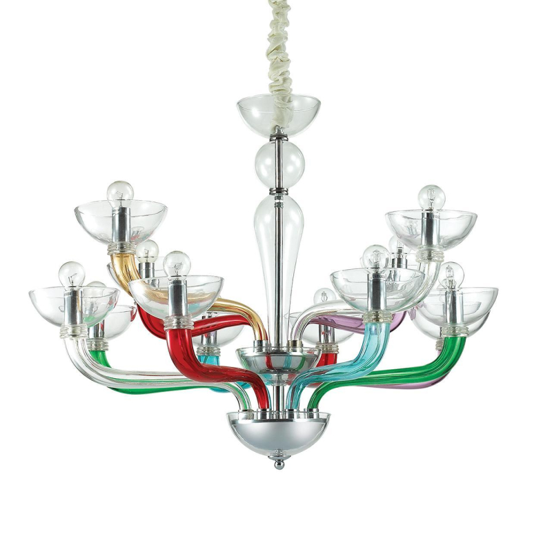 Подвесная люстра Ideal Lux Casanova SP12 Color 104799