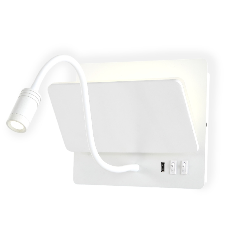 Поворотное бра Crystal Lux CLT 226W250USB WH