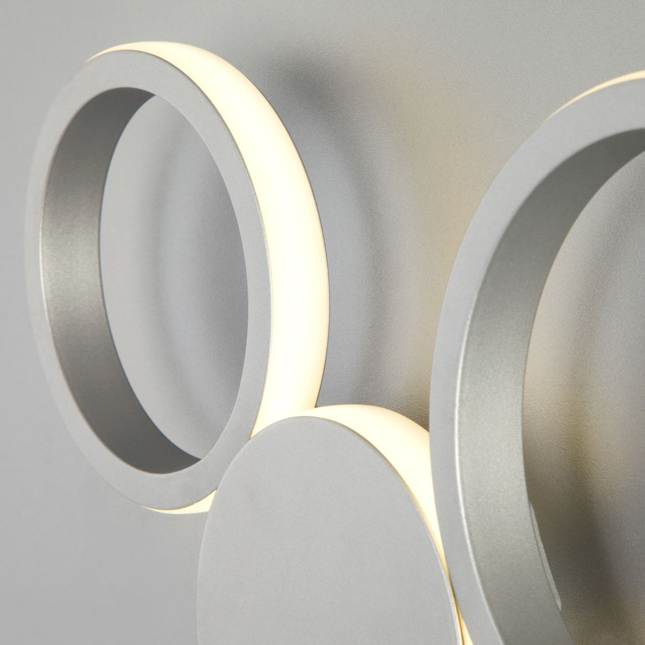 Настенный светодиодный светильник Eurosvet Rings 40141/1 LED серебро