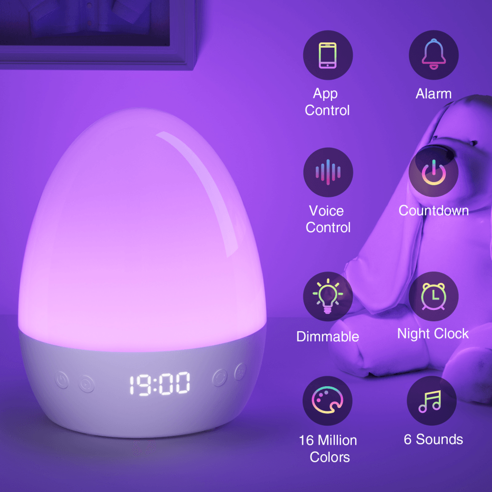 Часы-ночник с будильником Nitebird Baby Night Light LB2