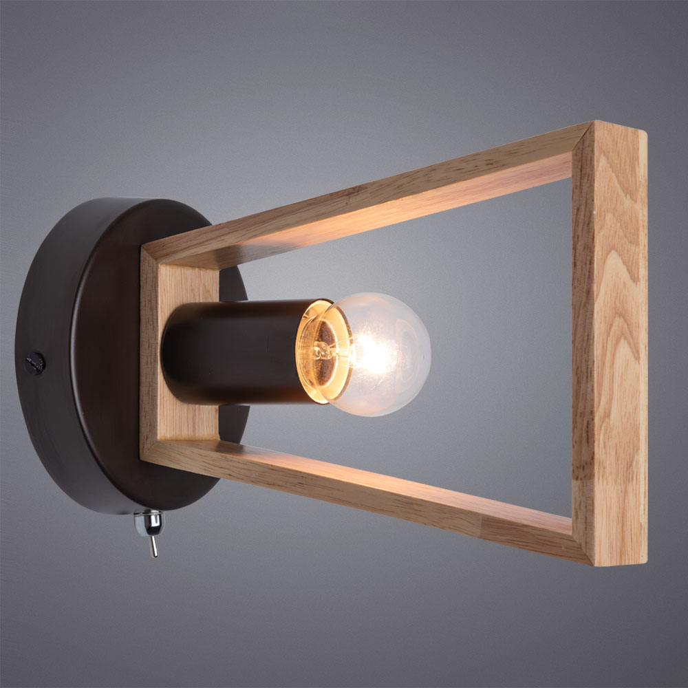 Бра деревянное из дерева Arte Lamp Brussels A8030AP-1BK