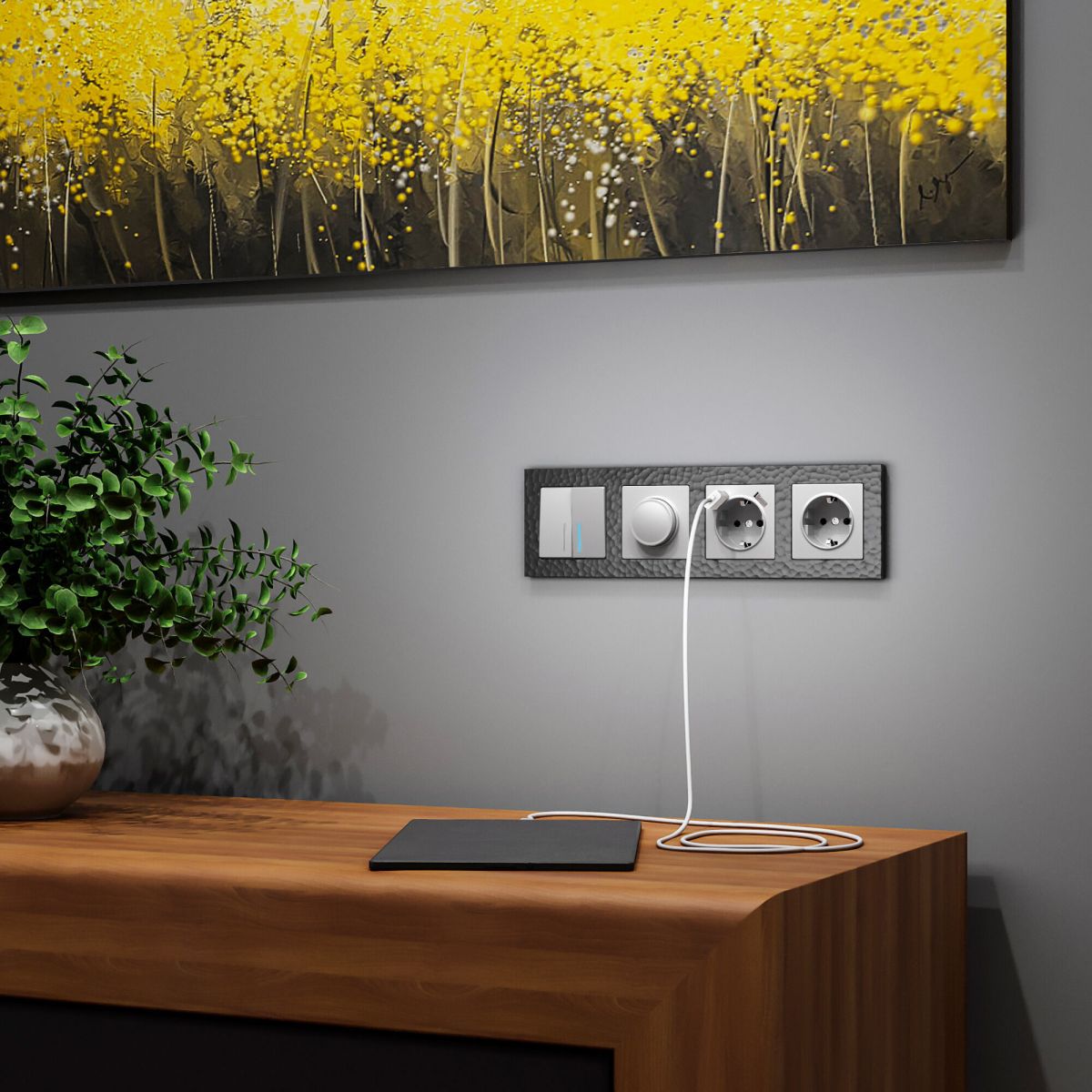 Розетка с заземлением, шторками и USBх2 Werkel W1171506 4690389164774 a050886