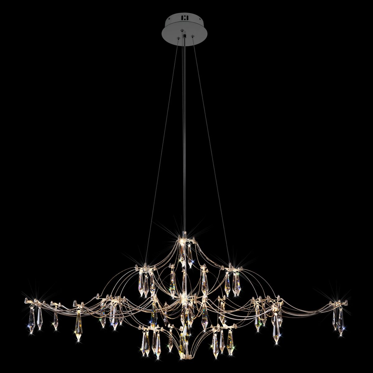 Подвесная светодиодная люстра Loft IT Mira 10587/1000 Silver Asfour