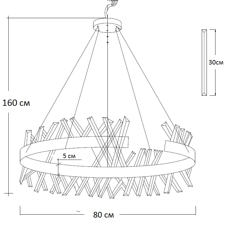 Подвесная люстра Garda Decor 62GDW-913-800R-V