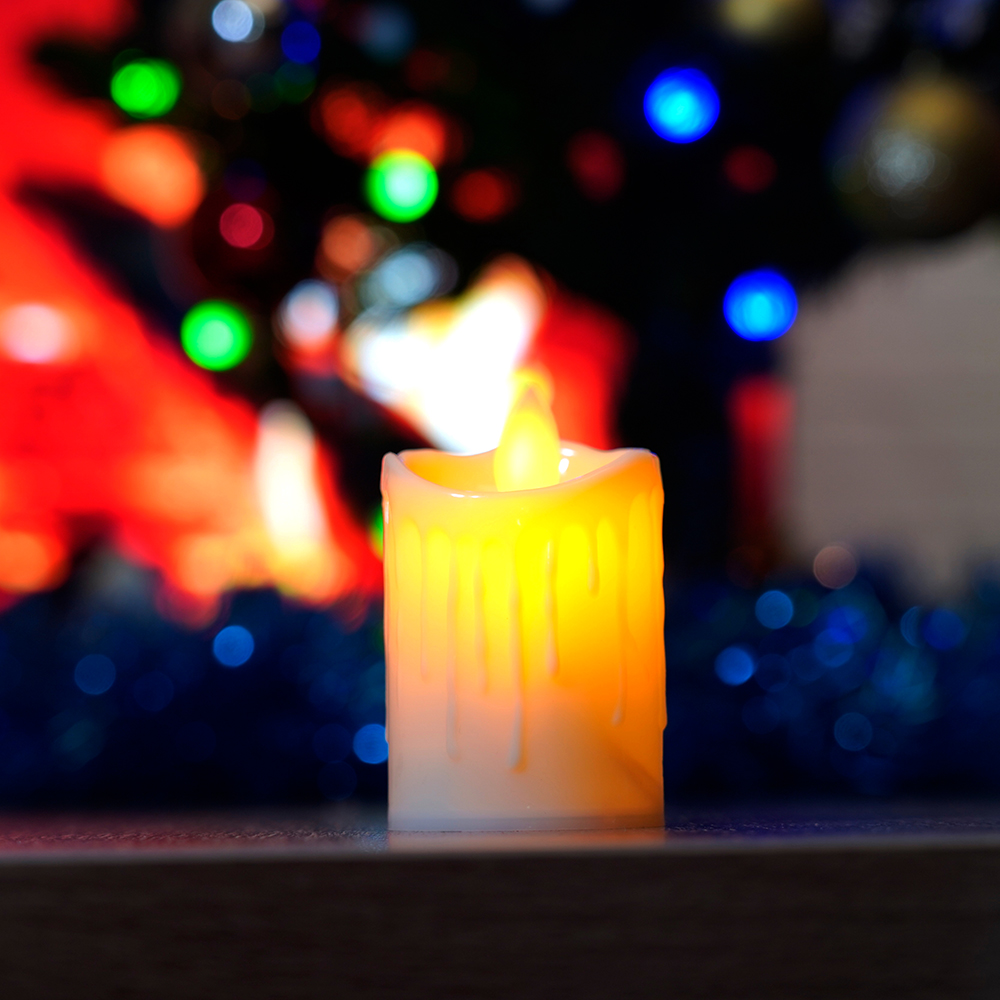 Световая фигура Свеча Пламя (батарейки в компл) Feron LT134 51459