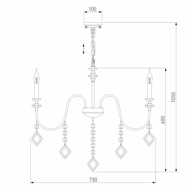 Подвесная люстра Eurosvet Telao 10120/8 золото/тонированный хрусталь Strotskis Smart (10110/8)