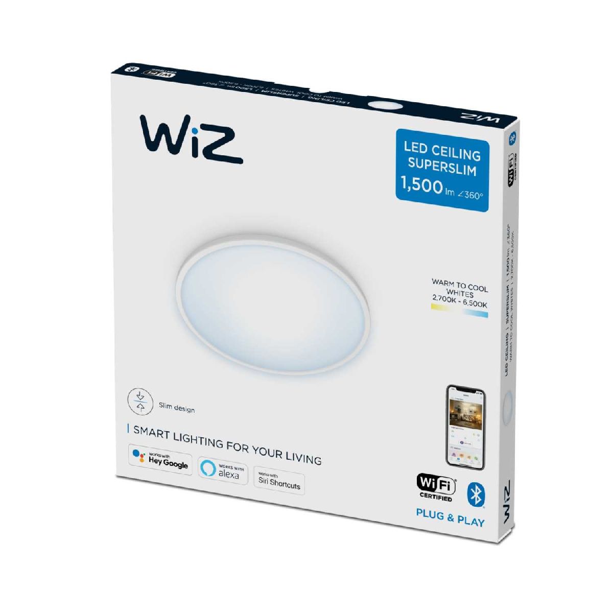 Умный потолочный светильник Wiz SuperSlim Ceiling 16W W RD 27-65K TW 929002685101