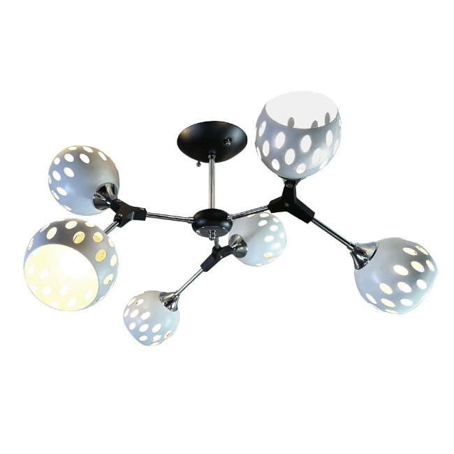 Люстра на штанге Wedo Light Berta WD3564/6C-BK-CR-WT