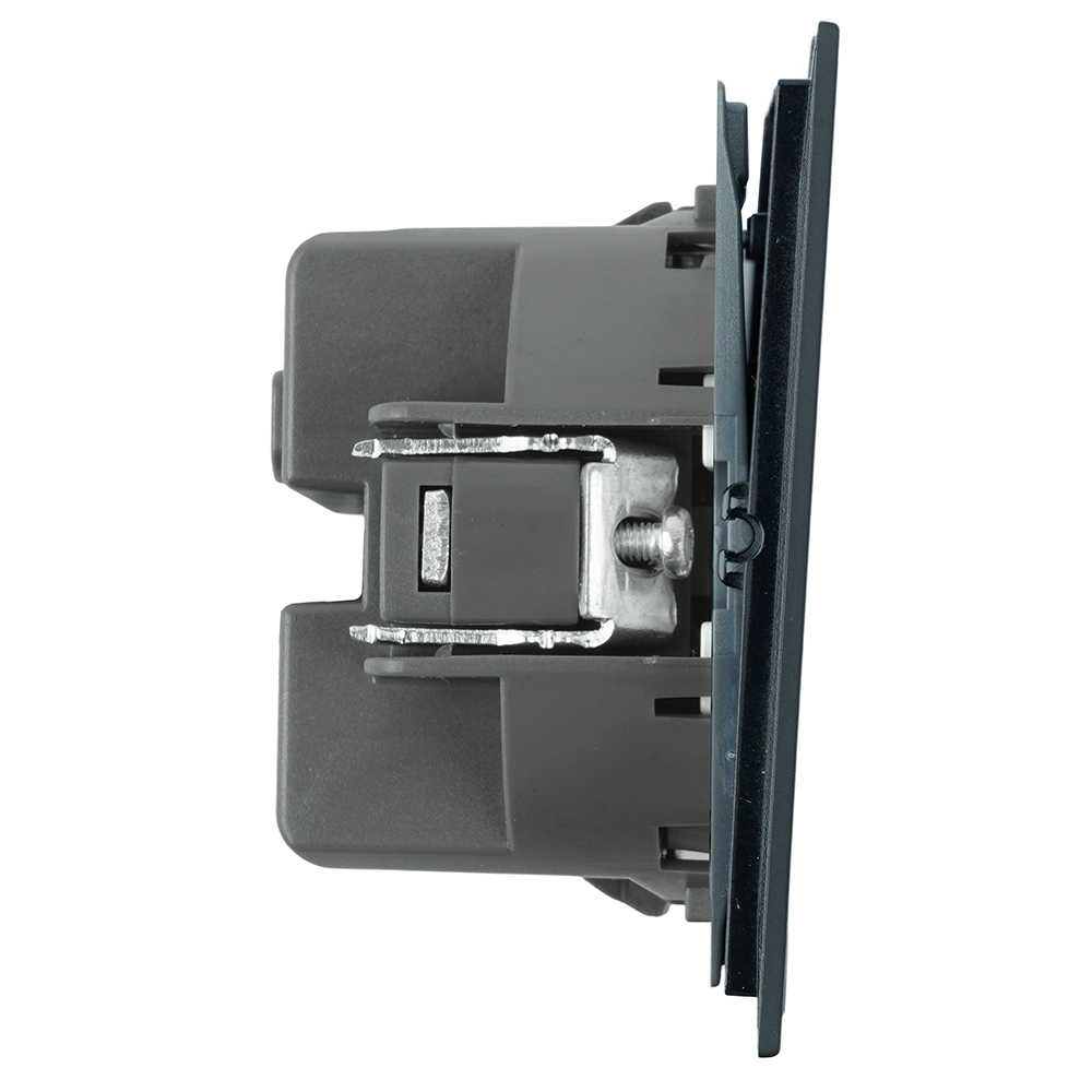 Выключатель 2-клавишный (механизм) Stekker Мия 250В 10А RSW10-3104-05 черный бархат 50443