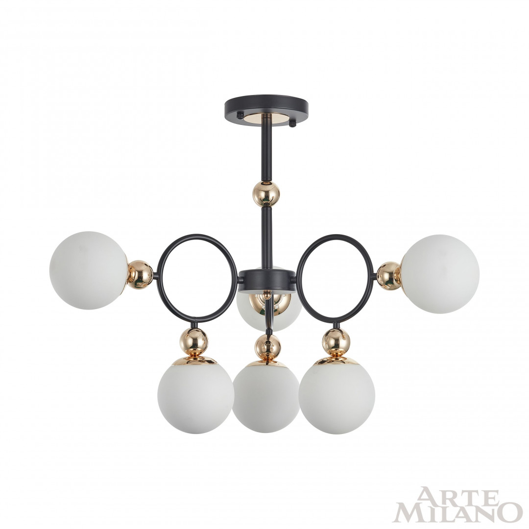 Потолочная люстра Arte Milano Neapolis 274307/6 BK/GD