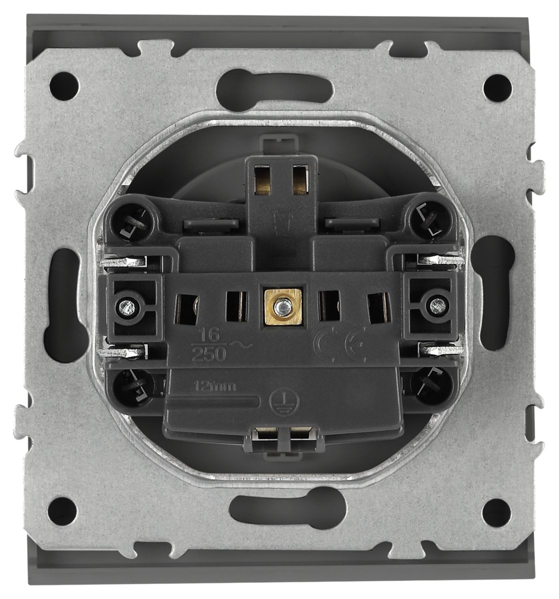 Розетка Эра Arktik 16-2101-06 с заземлением 2P+E Schuko 16А-250В графит Б0070419