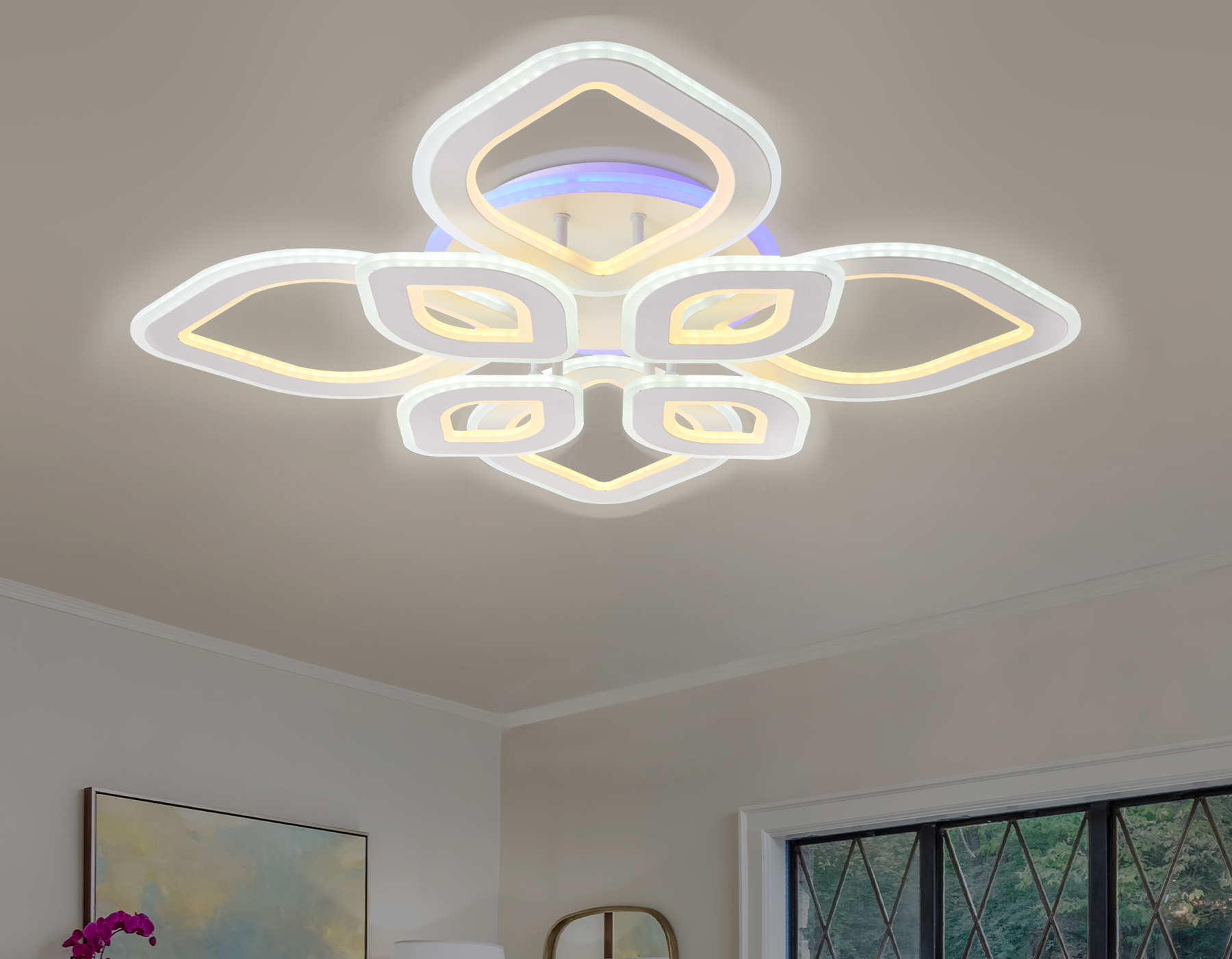Потолочный светодиодный светильник Ambrella Light Acrylica FA8844