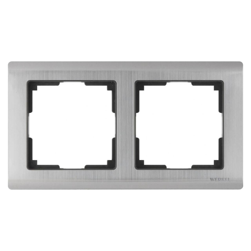 Рамка Werkel Metallic на 2 поста глянцевый никель WL02-Frame-02 4690389045912
