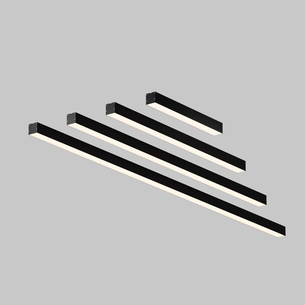 Линейный подвесной светильник Maytoni Technical 3000K 50x50 (Черный, 1 м) LL312027