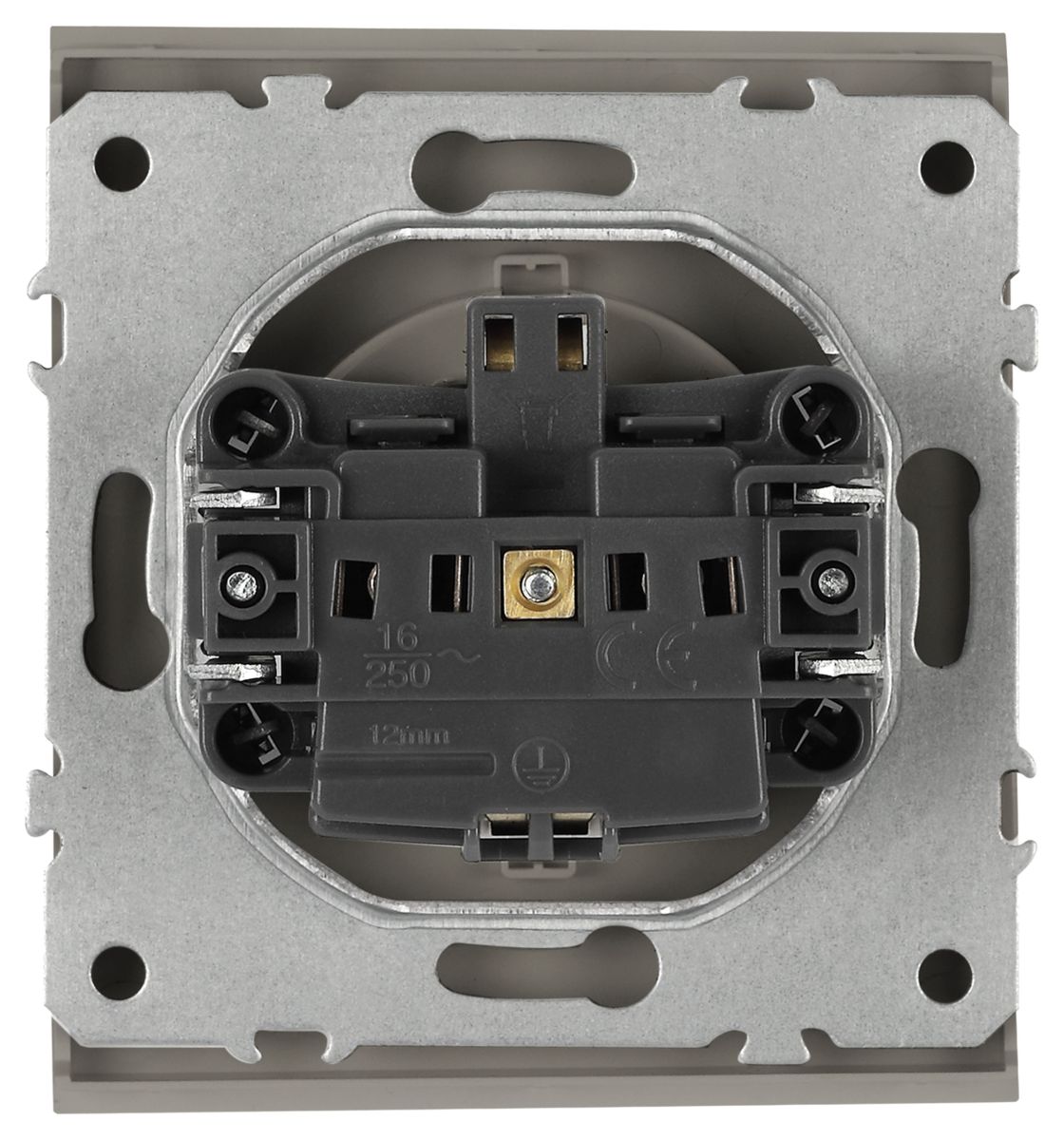 Розетка Эра Arktik 16-2103-07 с заземлением 2P+E Schuko со шторками с крышкой 16А-250В титан Б0070440