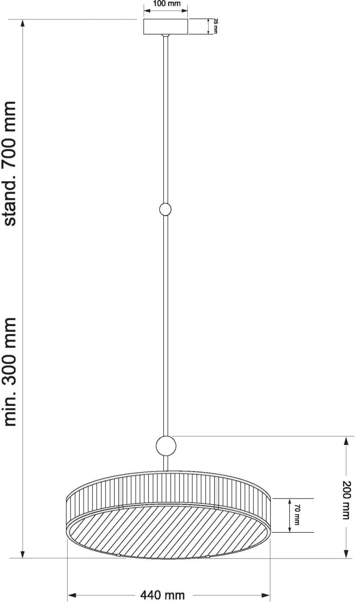 Подвесной светильник Kutek Lavone LAV-ZW-6(P)440-1/R
