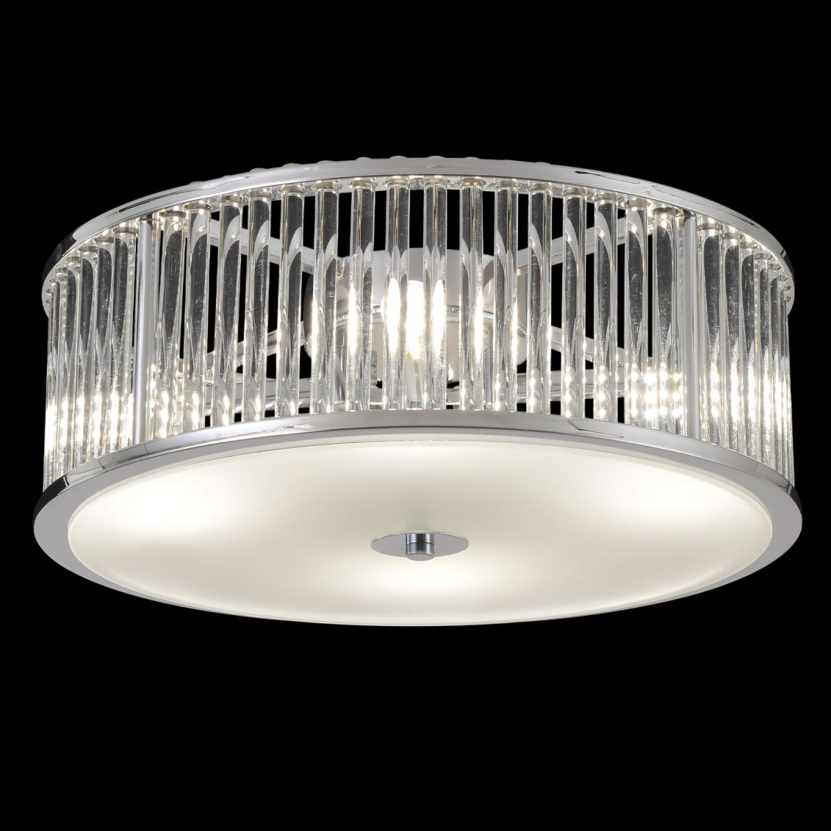 Потолочный светильник цилиндрический цилиндр Crystal Lux AVENUE PL4 CHROME