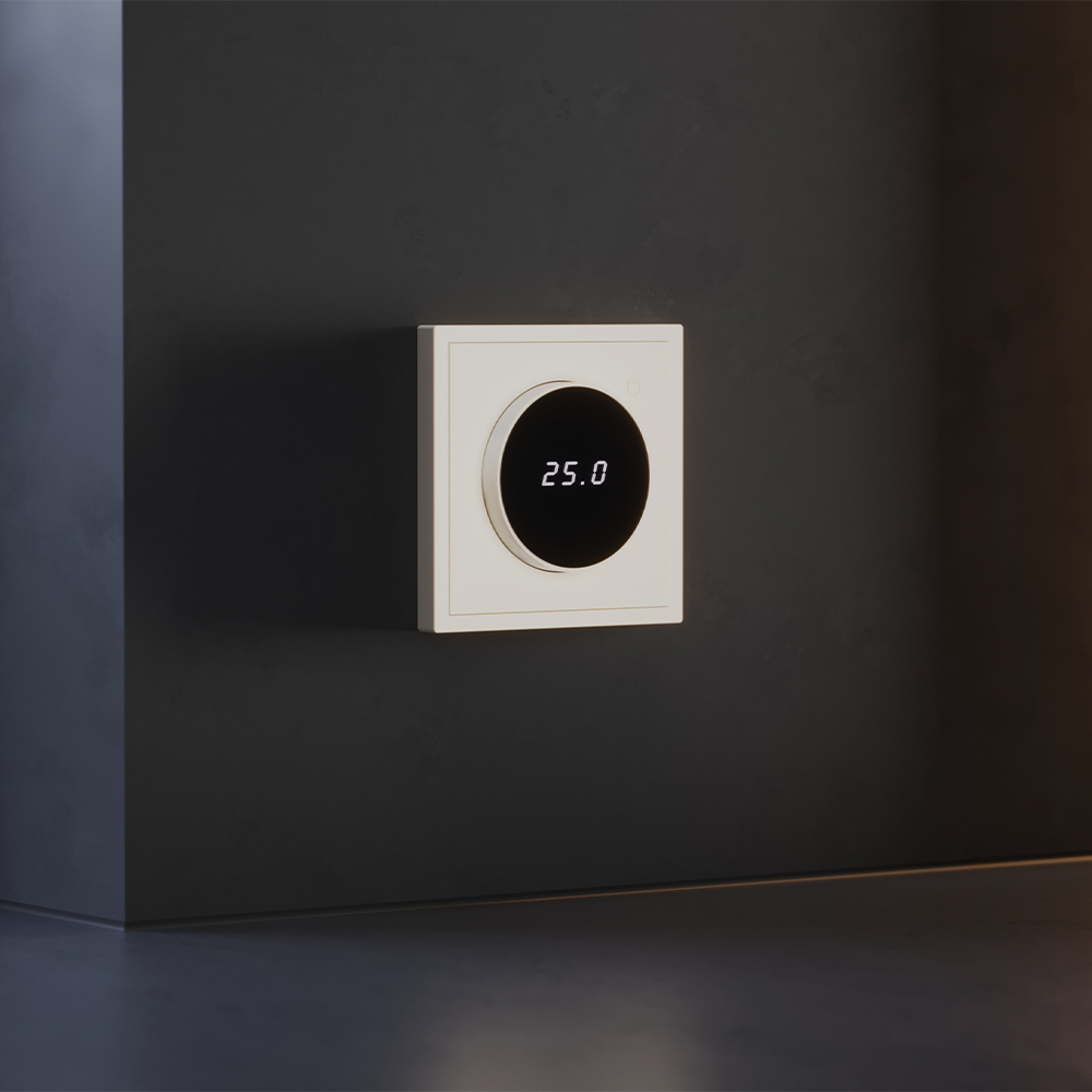 Терморегулятор электронный Voltum S70 с индикацией и датчиком, для теплого пола, (хлопок) VLS070113