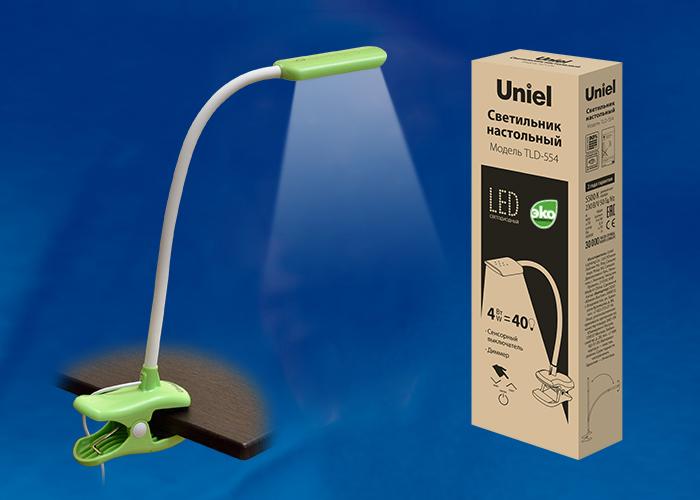 Настольная лампа (UL-00003646) Uniel TLD-554 Blue/LED/400Lm/5500K/Dimmer