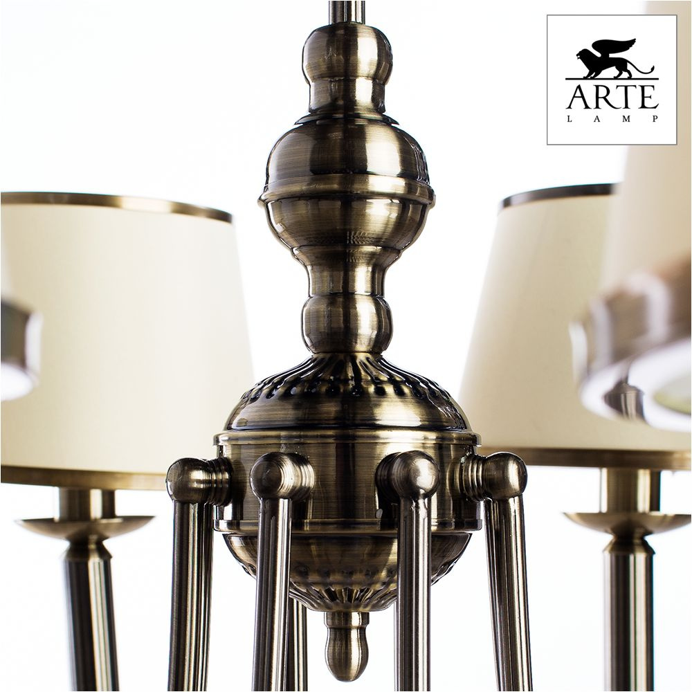 Подвесная люстра с абажуром из ткани Arte Lamp Alice A3579LM-8AB