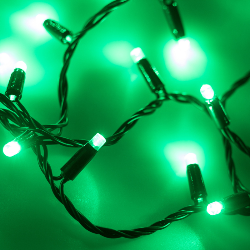 Светодиодная гирлянда Arlight ARD-String-Classic-10000-Black-100LED-Std Green 025800