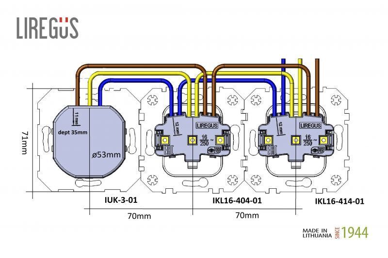 Розетка С/З+USB-зарядное устройство 3,4 А+TypeC IUK-3-01 E/Ch Liregus Epsilon 28-0358