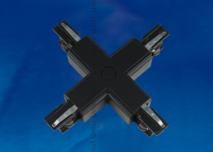 Соединитель для шинопроводов Х-образный (09748) Uniel UBX-A41 Black