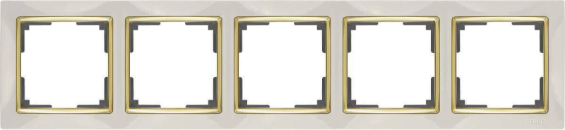 Рамка Werkel Snabb на 5 постов слоновая кость/золото WL03-Frame-05-ivory/GD 4690389083945