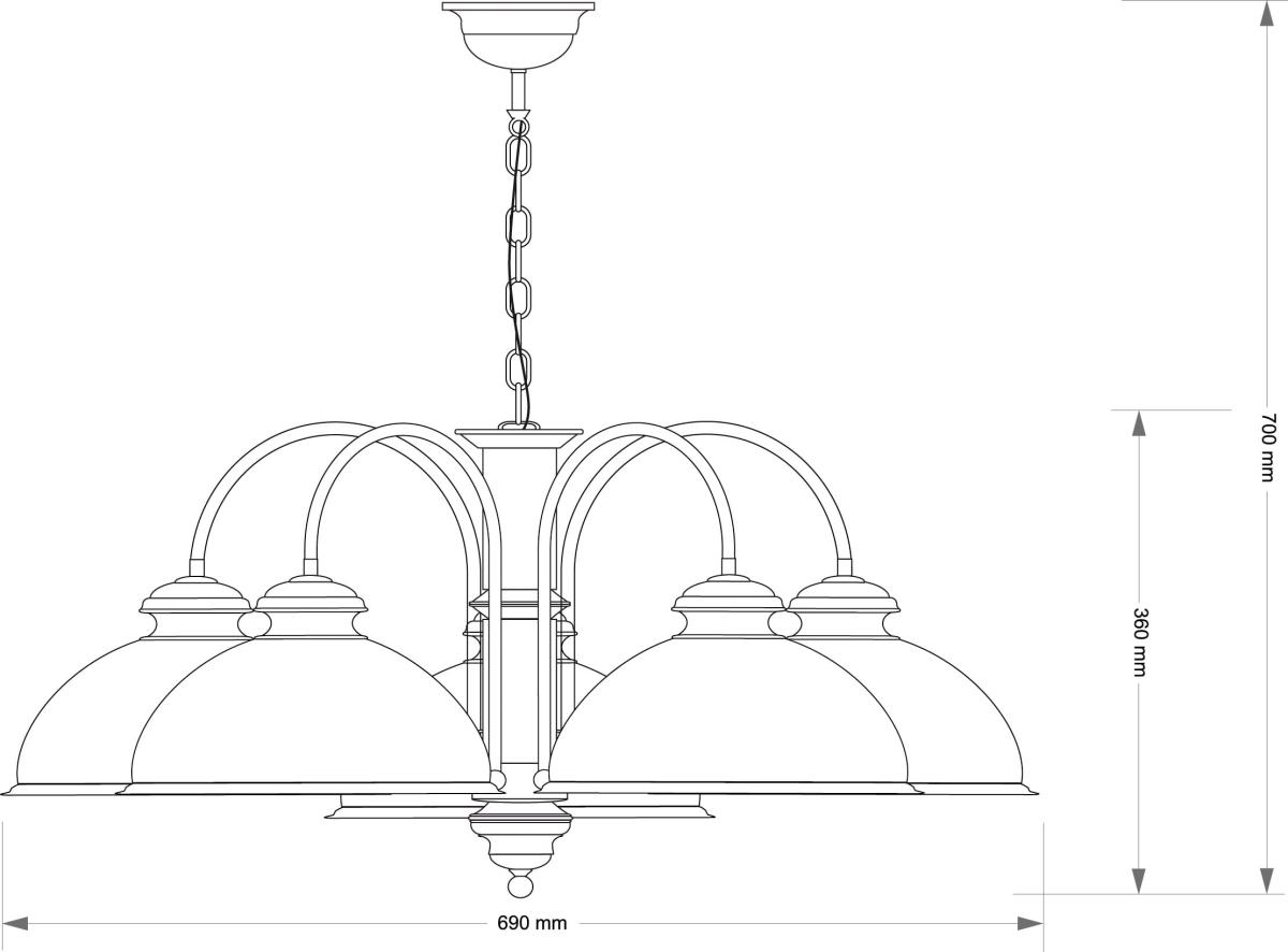 Подвесная люстра Kutek Lido LID-ZW-5 (P)