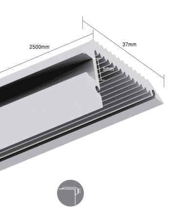 Профиль алюминиевый DesignLed STEP 3819B 001501