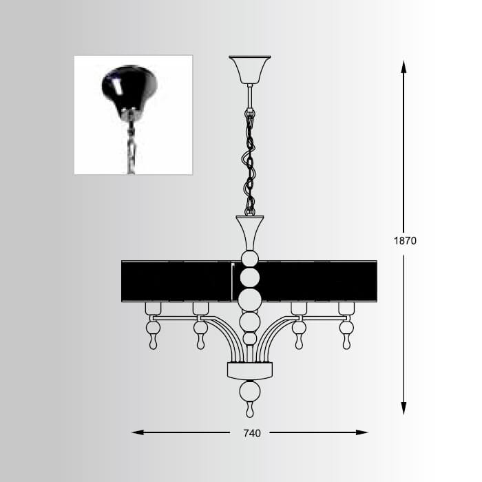 Подвесная люстра Zumaline JEWELLERY P1550-05A-F4B3