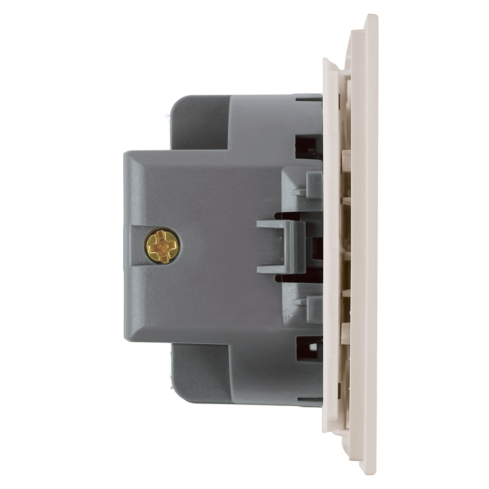 Выключатель 1-клавишный самовозвратный (механизм) Stekker Мия 250В 10А RSW10-3112-08 пудровый жемчуг 50573