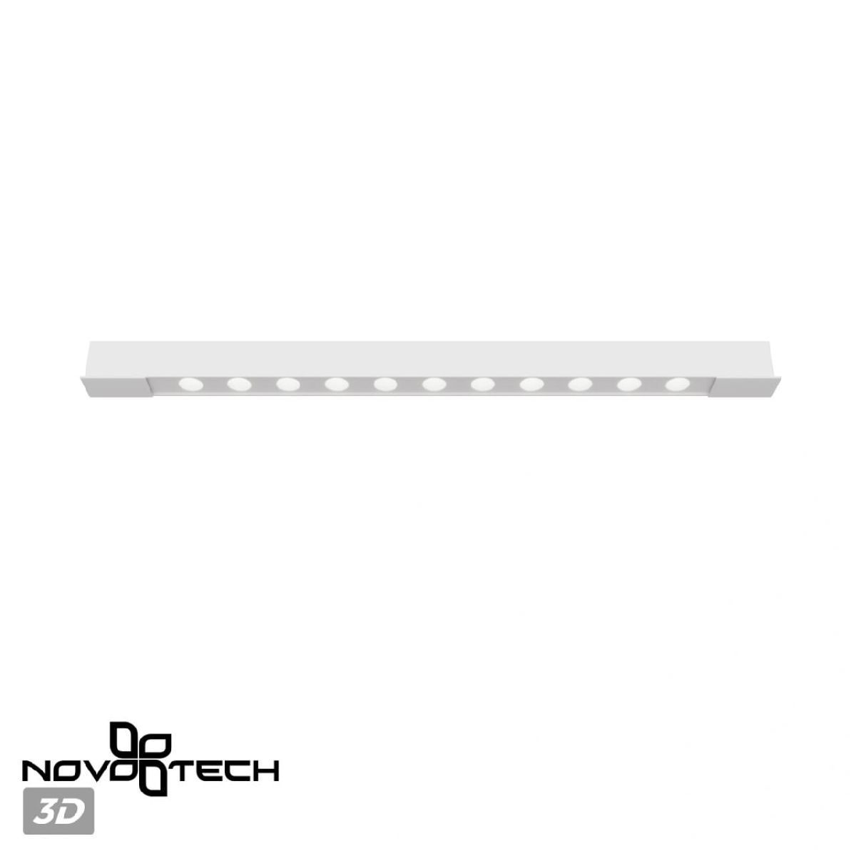 Трековый низковольтный светильник белый Novotech Shino Flum 359510