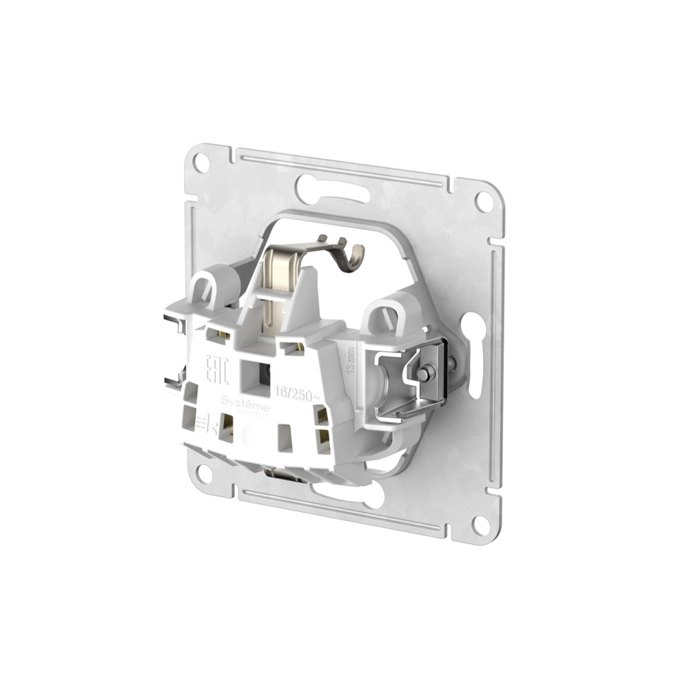 Розетка с заземлением, 16А, мех., быстрозажим. клем. Systeme Electric AtlasDesign ATN001243S
