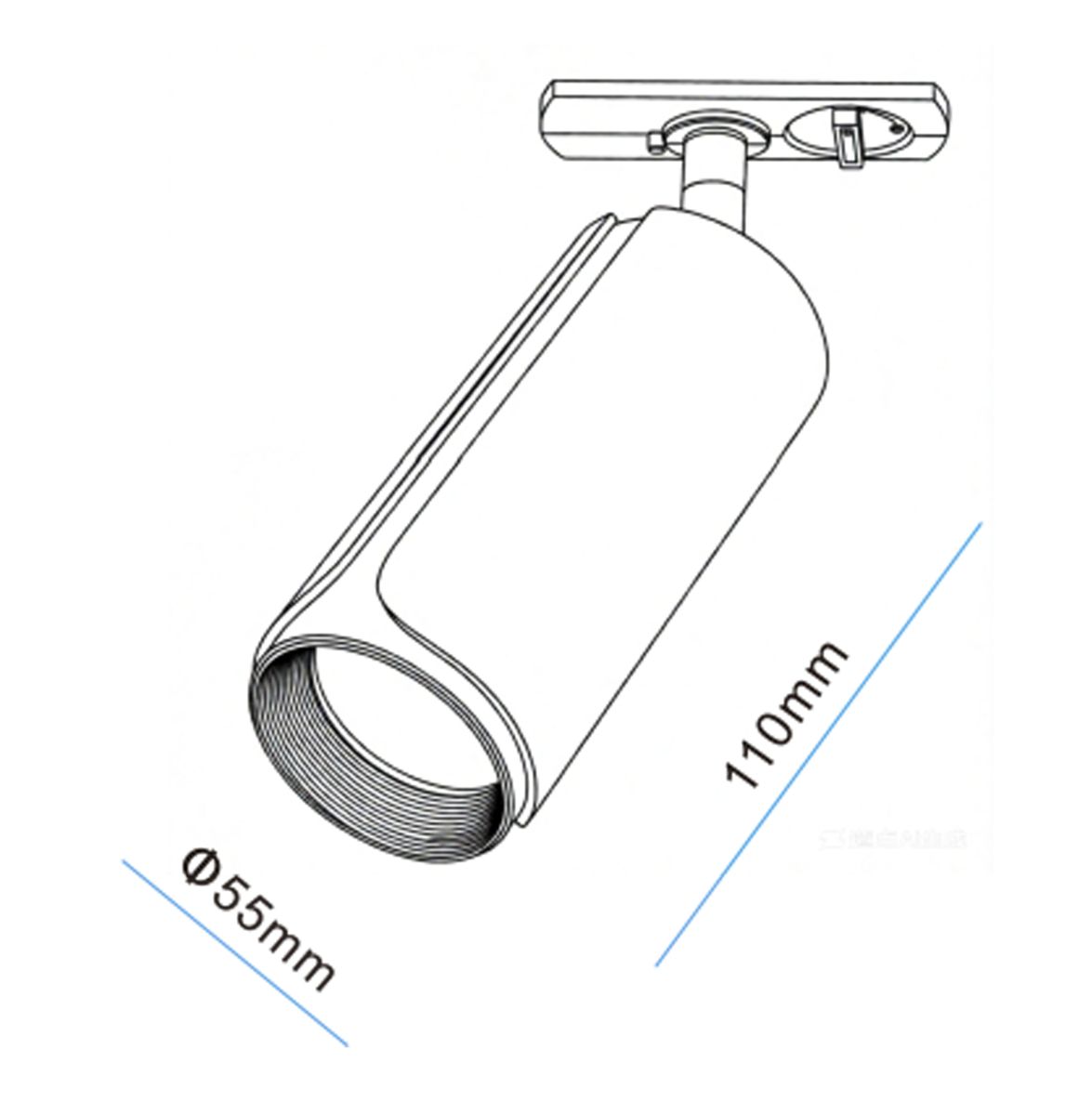 Трековый однофазный светильник IMEX IL.0010.0025-BWH