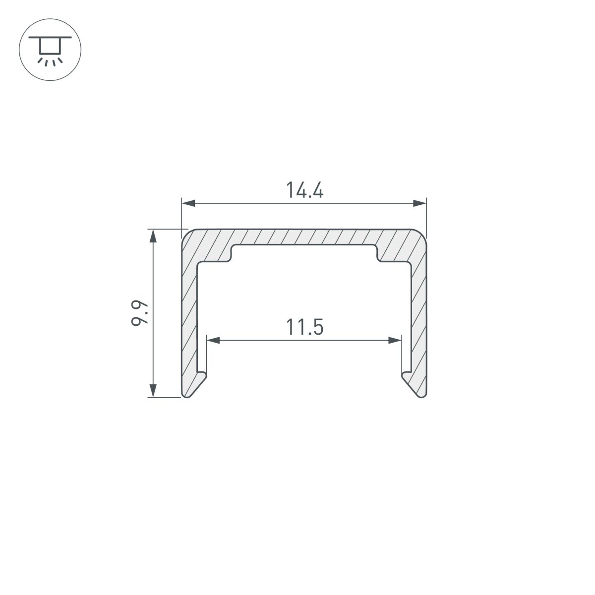 Профиль Arlight WPH-FLEX-1212-1000 ANOD (Алюминий) 062505