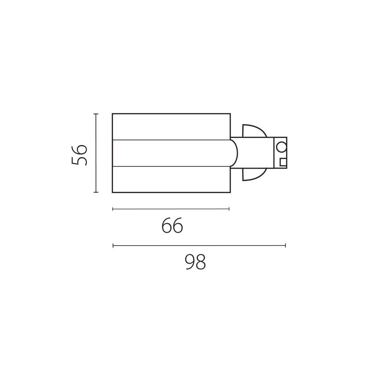 Питание боковое встраиваемое к треку 5030xx-R Lightstar Quattro 503117-RPS