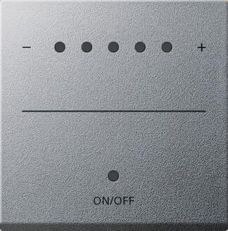 Лицевая панель Gira System 55 диммера сенсорного с индикацией алюминий 226026