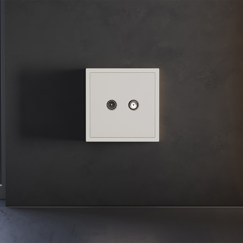 Накладка для розетки телевизионной оконечной TV+SAT Voltum S70 (хлопок) VLS001613