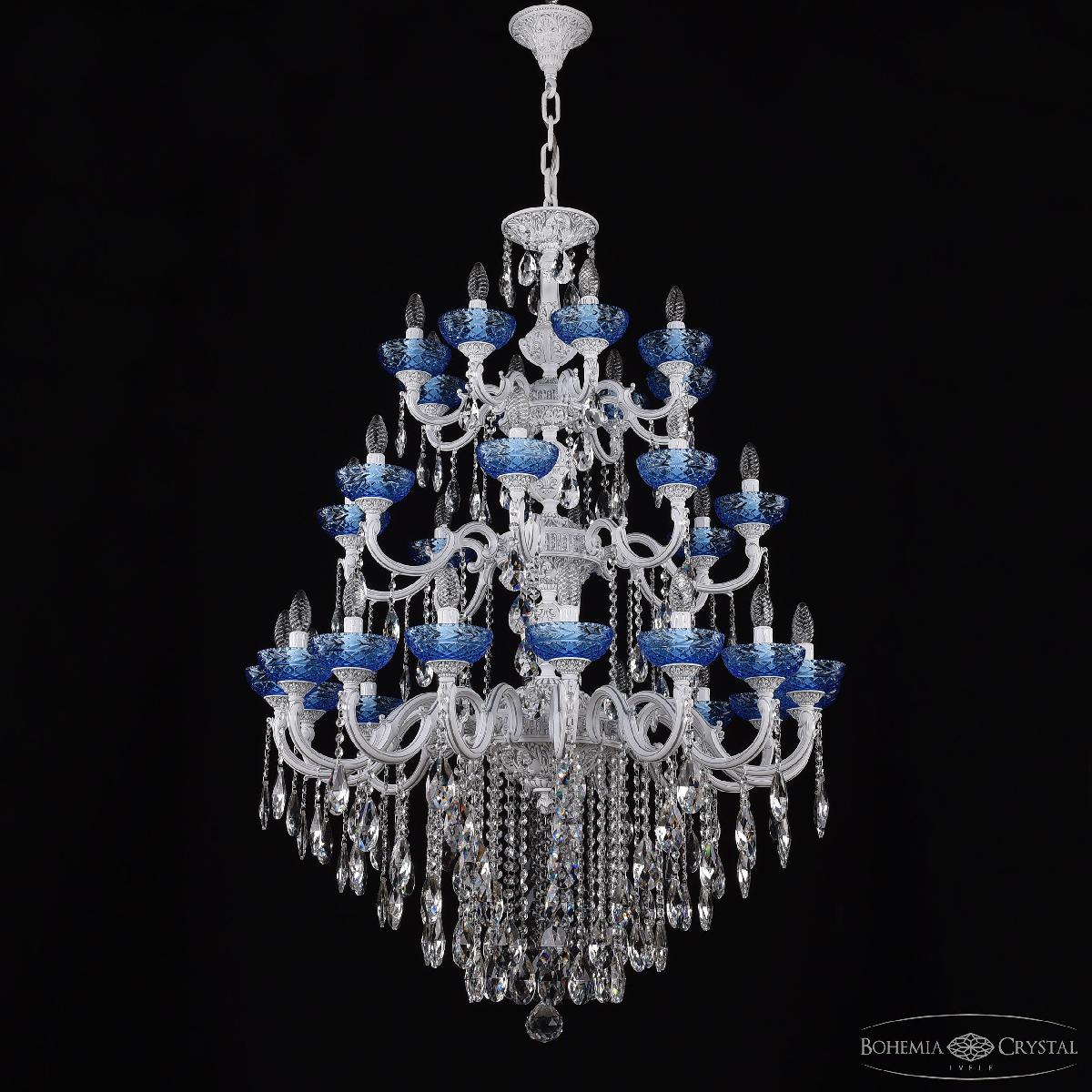 Подвесная люстра Bohemia Ivele Crystal AL78101/16+8+8/300/3d B WMN P Aquamarine/M-1F