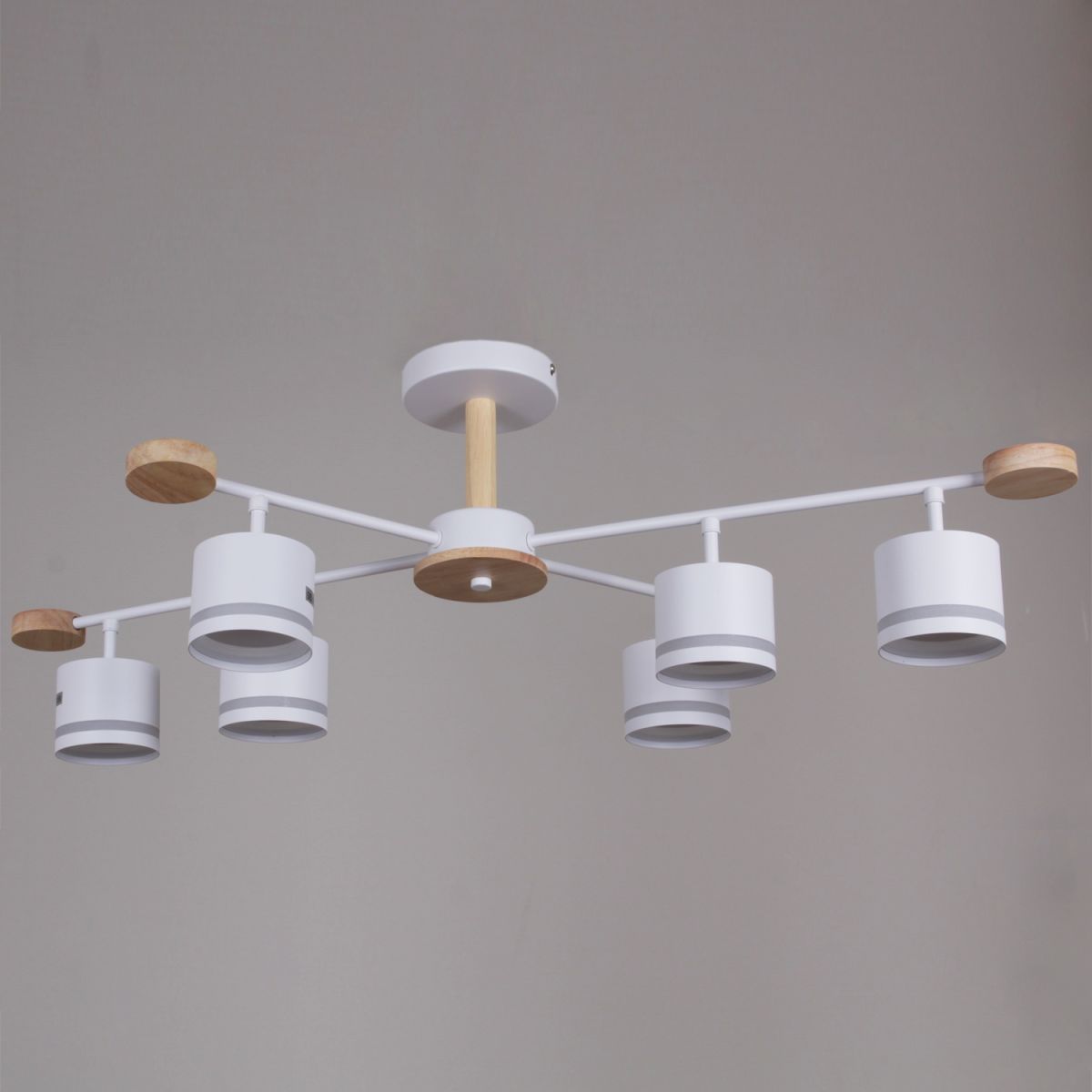 Люстра на штанге Reluce 78730-0.3-06 GX53 WH+WOOD